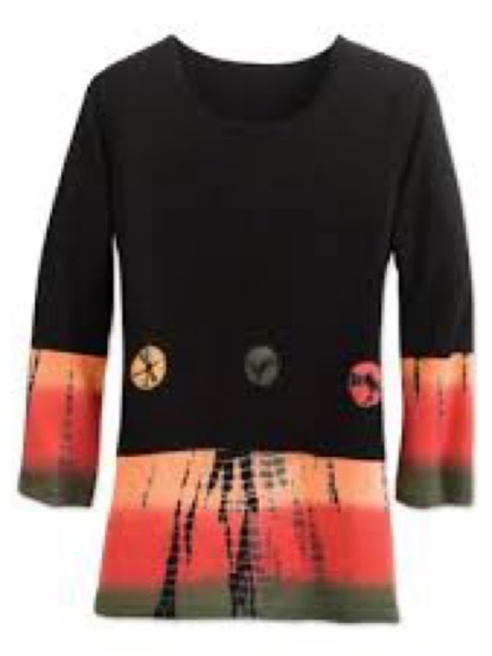 Parsley & Sage Black Tunic Top